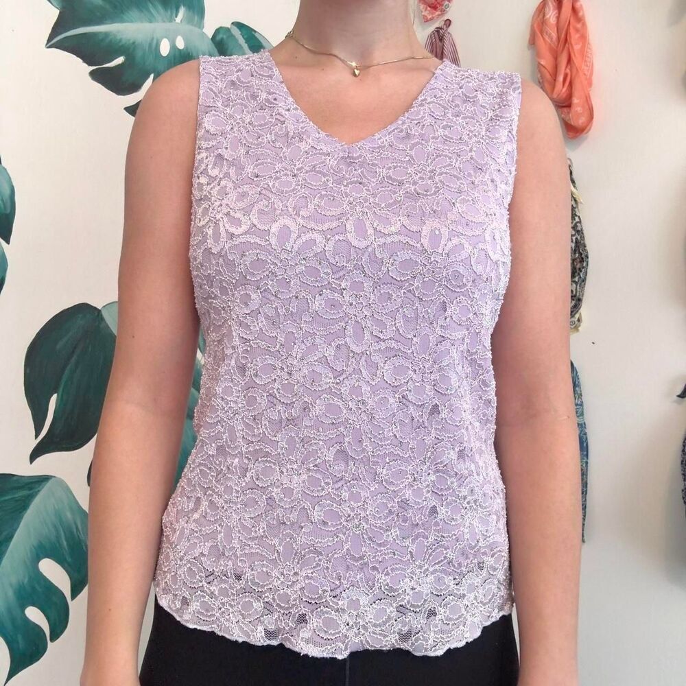 Unbranded Women's Purple and White Vest